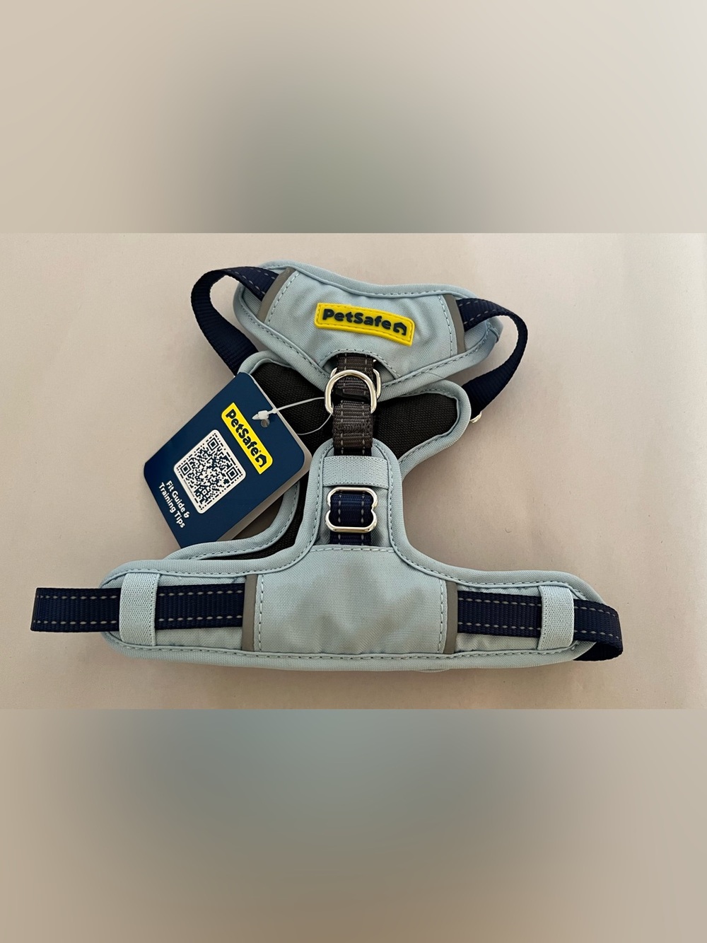 PetSafe Light Blue and Navy Reflective Dog Harness with Metal D-Ring